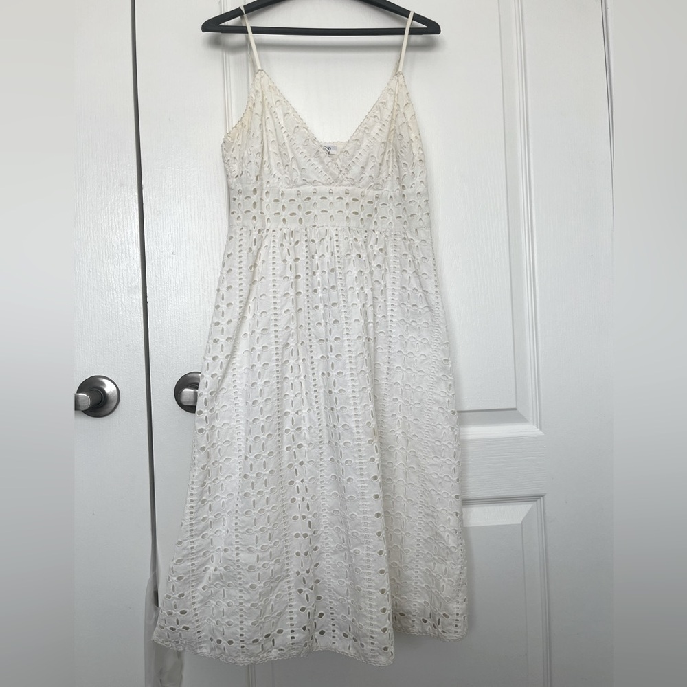 Cream Eyelet Maxi Dress by Calvin Klein - Size 0